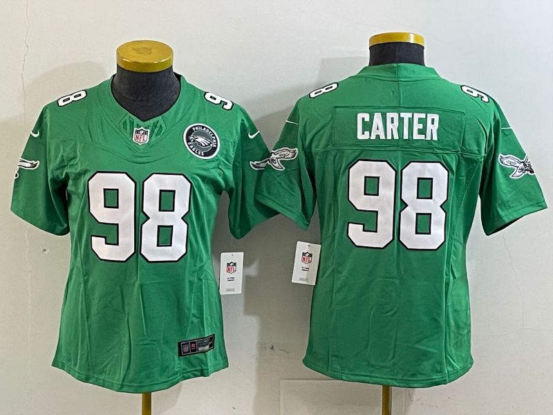 Youth Philadelphia Eagles #98 Carter Green three generations 2025 Nike Vapor Limited NFL Jersey style 4